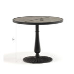 Laud BOLGHERI D90xH74cm hall, alumiinium, malm Aialauad Aialauad