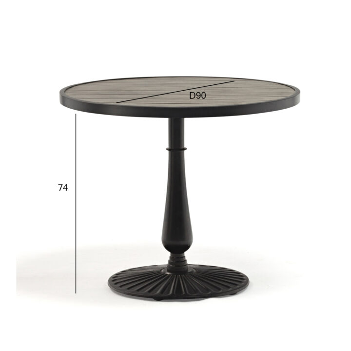 Laud BOLGHERI D90xH74cm hall, alumiinium, malm Aialauad Aialauad