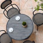 Laud BOLGHERI D90xH74cm hall, alumiinium, malm Aialauad Aialauad