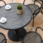 Laud BOLGHERI D90xH74cm hall, alumiinium, malm Aialauad Aialauad