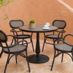 Laud BOLGHERI D90xH74cm hall, alumiinium, malm Aialauad Aialauad