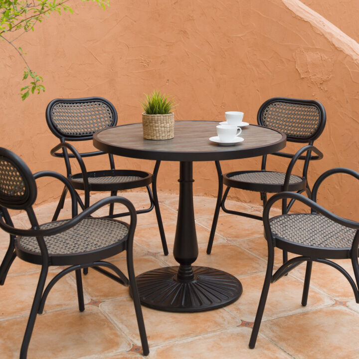 Laud BOLGHERI D90xH74cm hall, alumiinium, malm Aialauad Aialauad