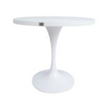 Laud BOLGHERI D80xH74cm, valge, alumiinium, malm Aialauad Aialauad