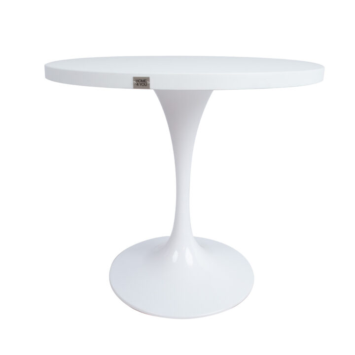 Laud BOLGHERI D80xH74cm, valge, alumiinium, malm Aialauad Aialauad