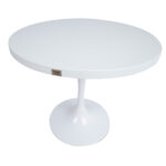 Laud BOLGHERI D80xH74cm, valge, alumiinium, malm Aialauad Aialauad