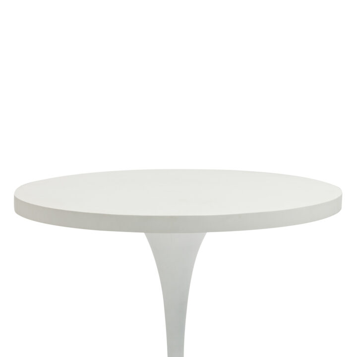 Laud BOLGHERI D80xH74cm, valge, alumiinium, malm Aialauad Aialauad