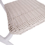 Tool WALES valge 56x60xH82cm, alumiiniumraam, plastikpunutis, tiikpuit Aiatoolid ja aiapingid Aiatoolid ja aiapingid