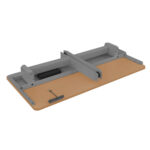 Töölaud ERGO 2-mootoriga 140x70xH61-126cm, tamm Kontorimööbel ERGO