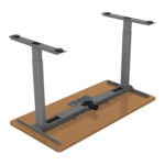 Töölaud ERGO 2-mootoriga 140x70xH61-126cm, tamm Kontorimööbel ERGO