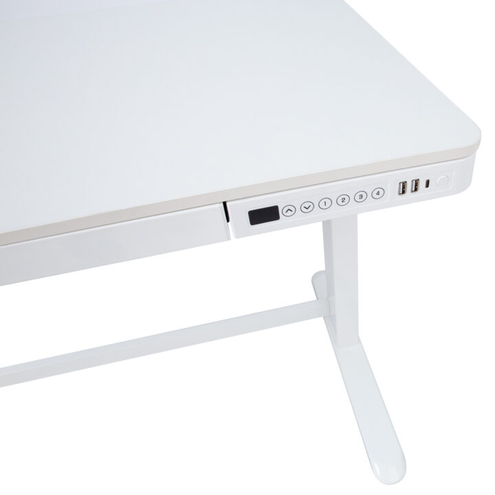 Töölaud ERGO 1-mootoriga 120x60xH72-121cm, valge Kontorimööbel ERGO