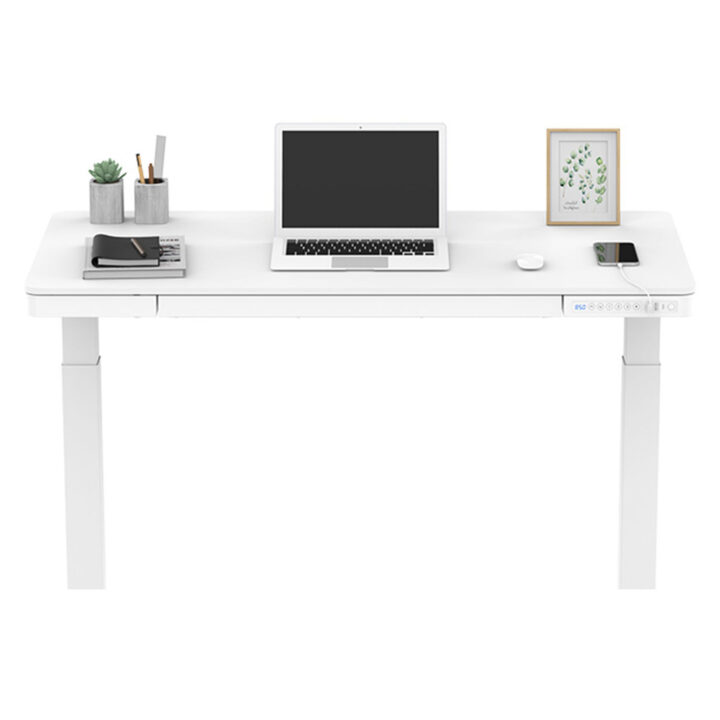Töölaud ERGO 1-mootoriga 120x60xH72-121cm, valge Kontorimööbel ERGO