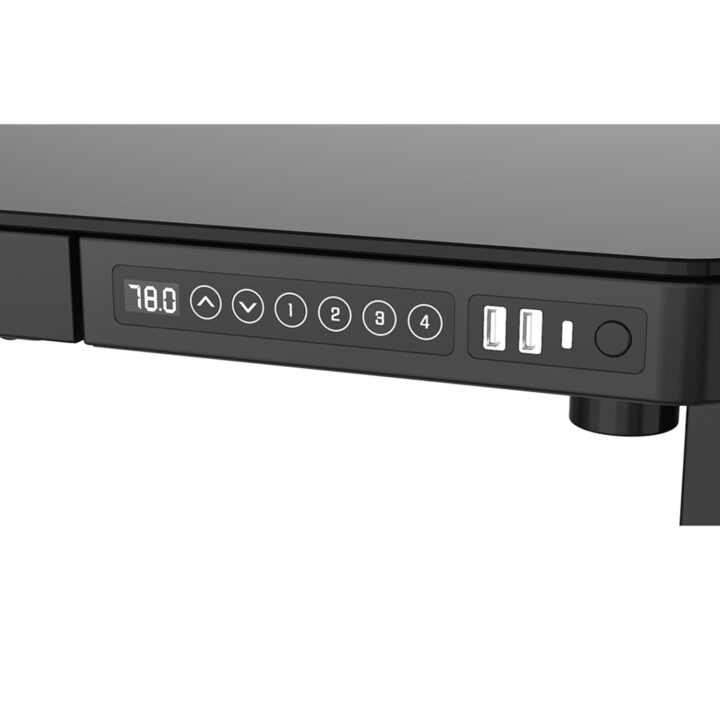Töölaud ERGO 1-mootoriga 120x60xH72-121cm, must Kontorimööbel ERGO