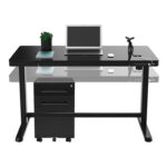 Töölaud ERGO 1-mootoriga 120x60xH72-121cm, must Kontorimööbel ERGO