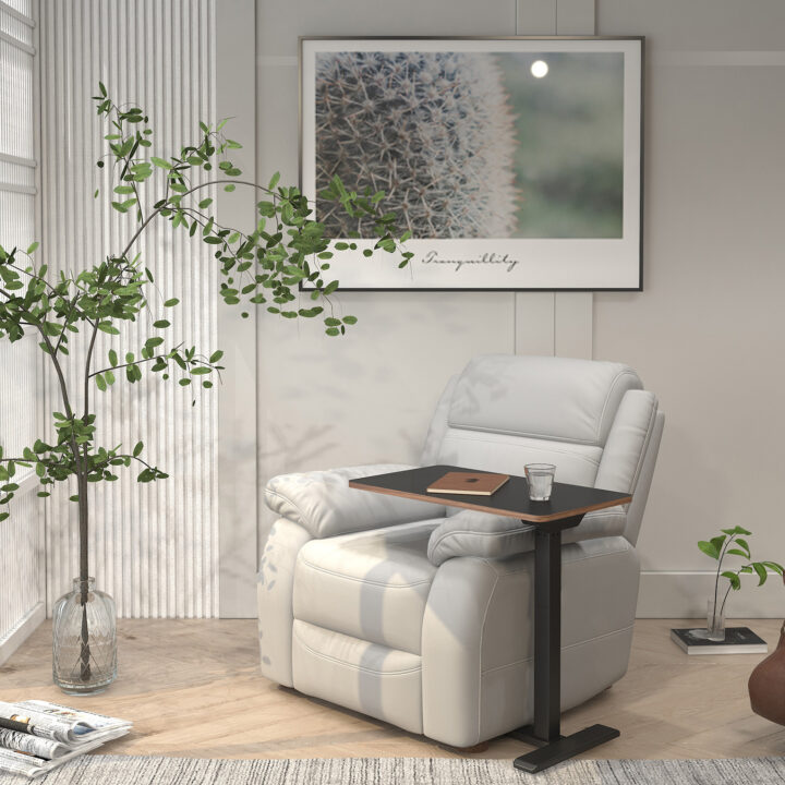 Töölaud ERGO 1-mootoriga 70x40xH65-103cm, must Kontorimööbel ERGO