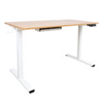 Töölaud ERGO 1-mootoriga 120x60xH73-121cm, tamm/valge Kontorimööbel ERGO