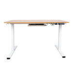 Töölaud ERGO 1-mootoriga 120x60xH73-121cm, tamm/valge Kontorimööbel ERGO