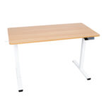 Töölaud ERGO 1-mootoriga 120x60xH73-121cm, tamm/valge Kontorimööbel ERGO