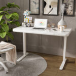 Töölaud ERGO FIT 1-mootoriga 122x62xH73,5-118cm, valge Kontorimööbel
