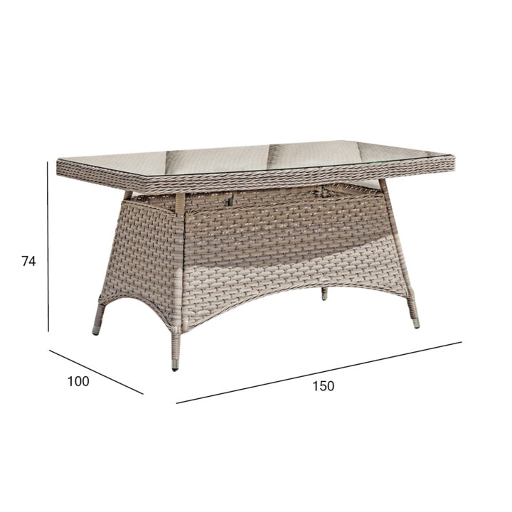 Laud EDEN 150x100xH74cm, beež Aialauad Aialauad