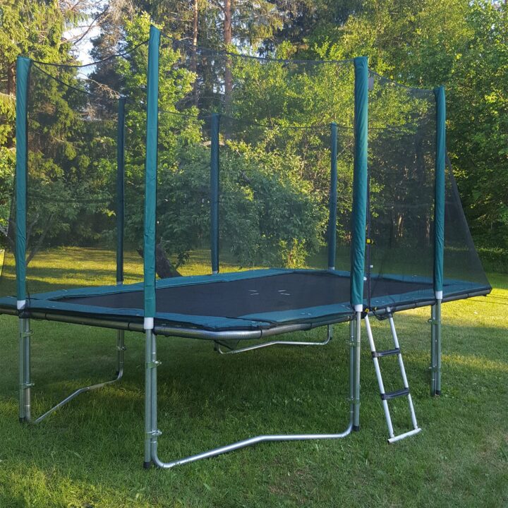 Batuut turvavõrguga 426x274cm, rohelise äärega Batuudid ja lisatarvikud Batuudid ja turvavõrgud