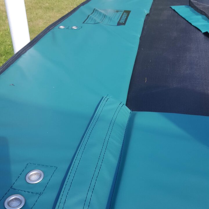 Batuut turvavõrguga 426x274cm, rohelise äärega Batuudid ja lisatarvikud Batuudid ja turvavõrgud