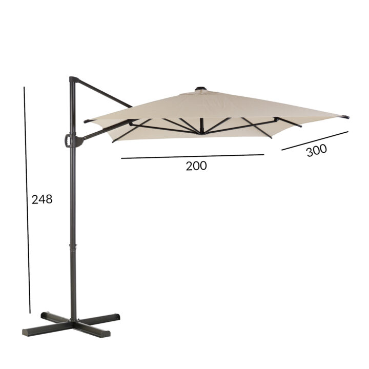 Päikesevari ROMA MINI 2x3xH2,48m, beež Päikesevarjud ja jalad Garden