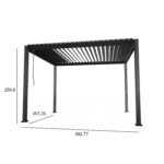 Varikatus MIRADOR-111 3x4m, tumehall Varikatused ja aiatelgid G07-100 Varikatused ja aiatelgid