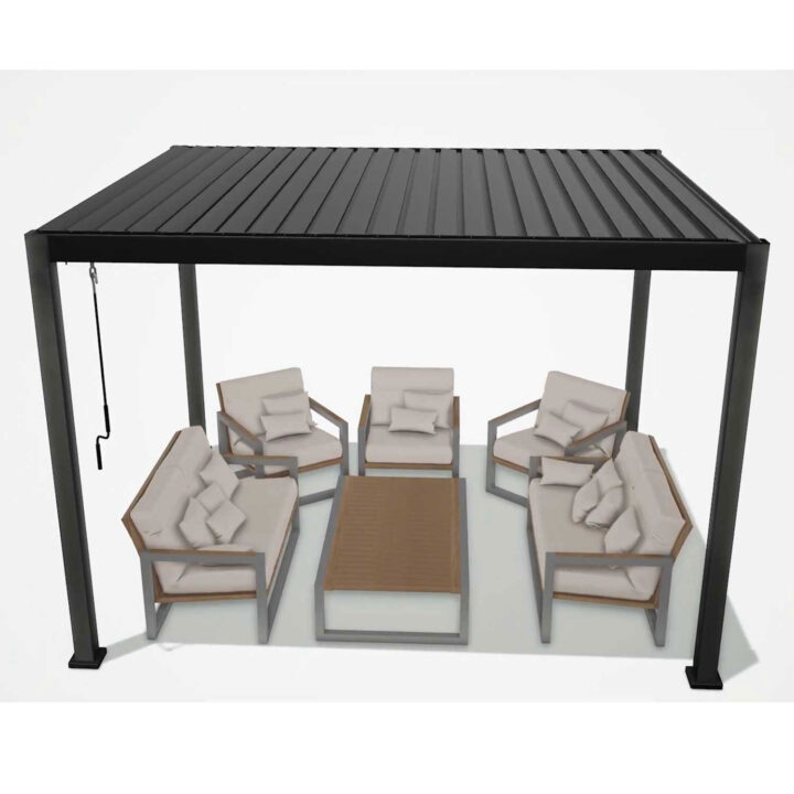 Varikatus MIRADOR-111 3x4m, tumehall Varikatused ja aiatelgid G07-100 Varikatused ja aiatelgid