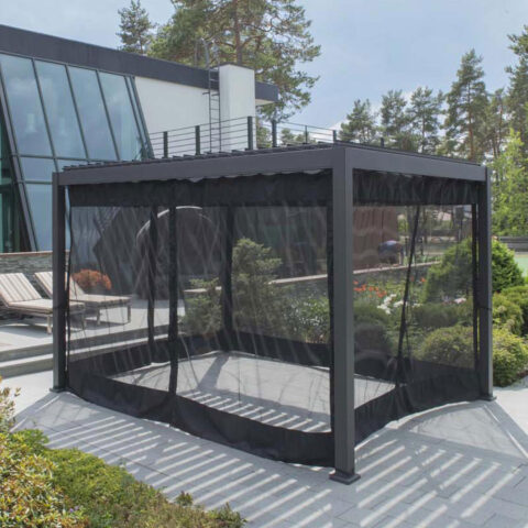 Sääsevõrgud varikatusele MIRADOR-111 3x3m, must Varikatused ja aiatelgid G07-100 Varikatused ja aiatelgid