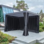Polüesterkardinad varikatusele MIRADOR-111 3x4m, must Varikatused ja aiatelgid G07-100 Varikatused ja aiatelgid