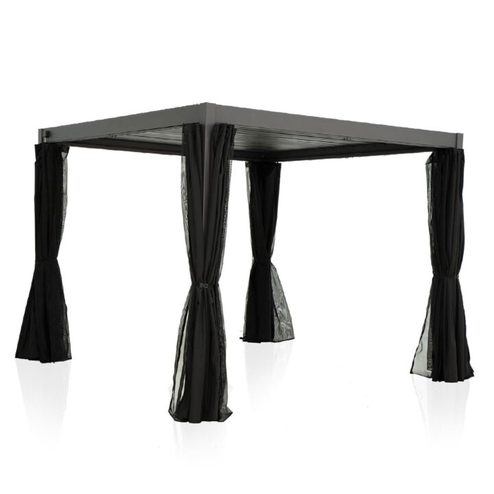 Textilene kardinad varikatusele MIRADOR-111 3x3m, must Varikatused ja aiatelgid G07-100 Varikatused ja aiatelgid