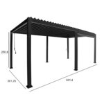 Varikatus MIRADOR-111 3x6m, tumehall Varikatused ja aiatelgid HORECA Varikatus MIRADOR-111 3x6m, tumehall Varikatused ja aiatelgid HORECA