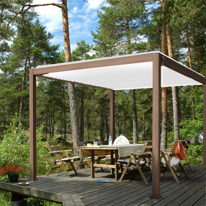 Varikatus MIRADOR-111 3x4m, hele puidudekoor Varikatused ja aiatelgid SARI