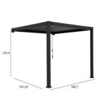 Varikatus MIRADOR-111 3x4m seinale paigaldatav, tumehall Varikatused ja aiatelgid HORECA