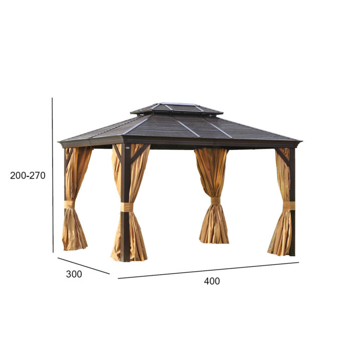Varikatus SUNSET 3x4xH2/2,7m, pruun/beež Varikatused ja aiatelgid Garden