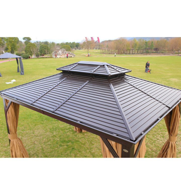 Varikatus SUNSET 3x4xH2/2,7m, pruun/beež Varikatused ja aiatelgid Garden