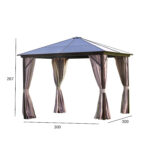 Varikatus SUNSET 3x3xH2,67m, pruun/taupe Varikatused ja aiatelgid Garden