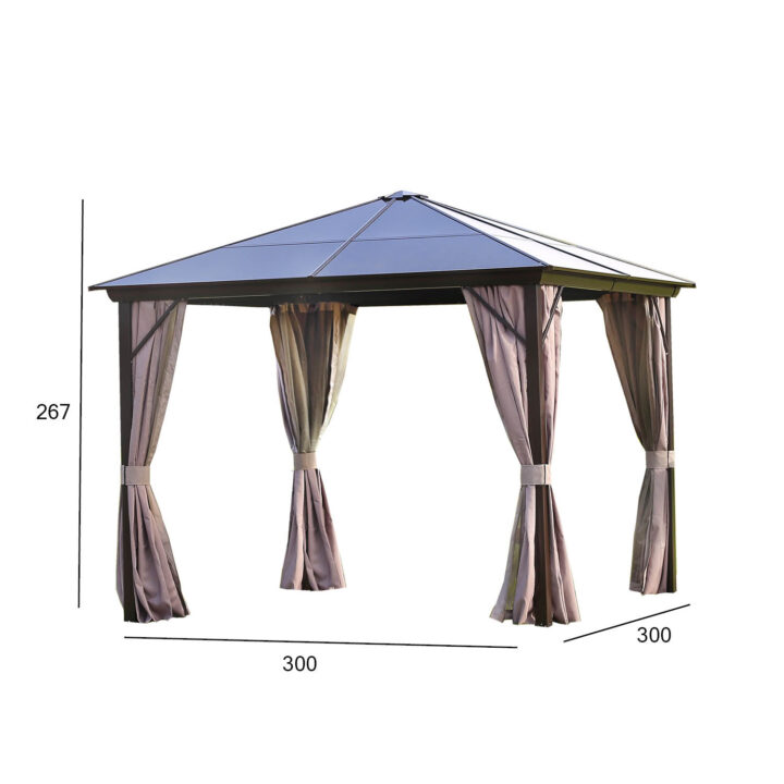 Varikatus SUNSET 3x3xH2,67m, pruun/taupe Varikatused ja aiatelgid Garden