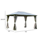 Varikatus SUNSET 3x4xH2/2,7m, taupe/pruun Varikatused ja aiatelgid Garden