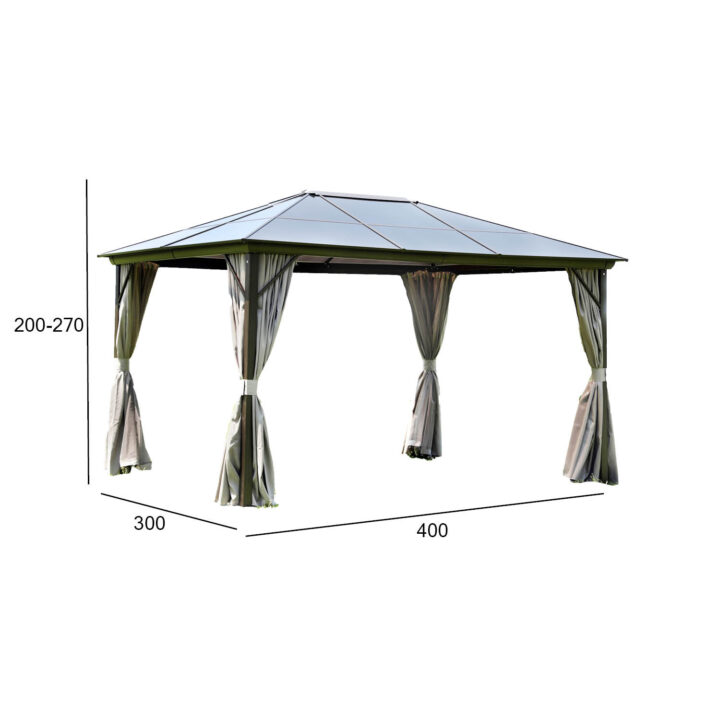Varikatus SUNSET 3x4xH2/2,7m, taupe/pruun Varikatused ja aiatelgid Garden