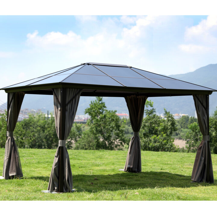 Varikatus SUNSET 3x4xH2/2,7m, taupe/pruun Varikatused ja aiatelgid Garden