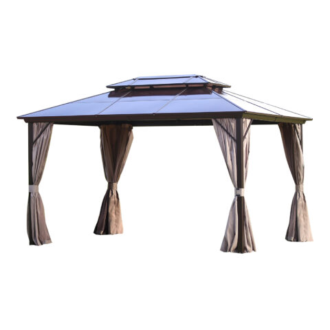 Varikatus SUNSET 3x4xH2/2,7m, pruun/taupe Varikatused ja aiatelgid G07-100 Varikatused ja aiatelgid