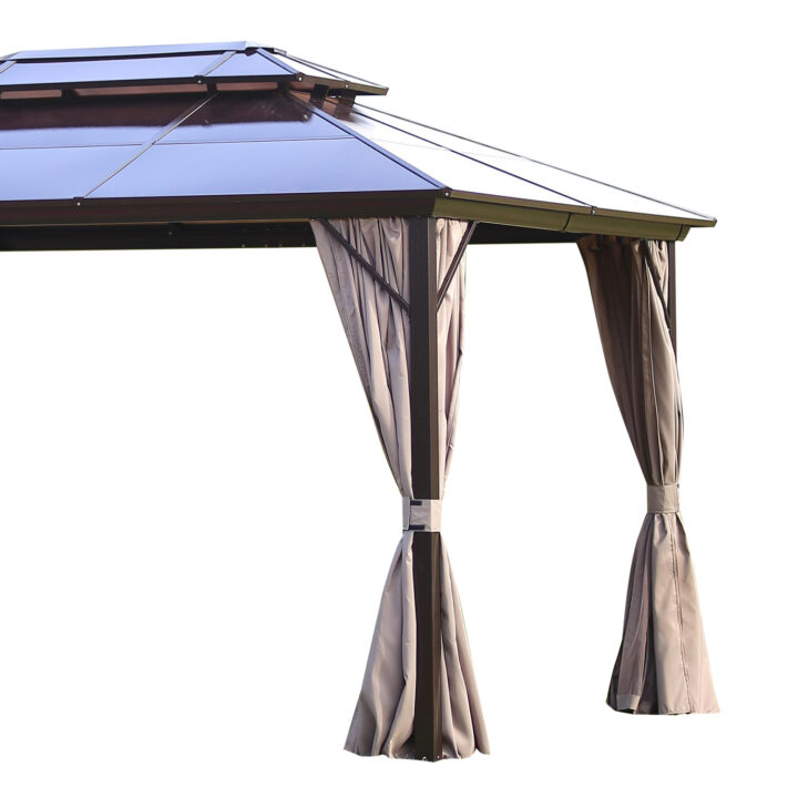 Varikatus SUNSET 3x4xH2/2,7m, pruun/taupe Varikatused ja aiatelgid G07-100 Varikatused ja aiatelgid