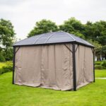 Varikatus ZURICH 3×3,6xH2,63m, pruun, alumiinium, teraspaneelid Varikatused ja aiatelgid Esilehe tooted