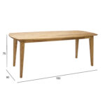 Söögilaud RETRO 190x90xH75cm, tamm Pikendatavad söögilauad KAM22 Söögituppa jõuludeks