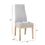 Tool PRESTON 46×58,5xH102cm, hall Söögilauatoolid, taburetid, pingid H02-300 Söögilauatoolid, taburetid, pin