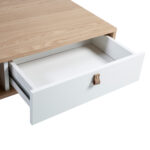 Diivanilaud HELENA WHITE 120x60xH40cm, MDF naturaalne/valge Diivanilauad ja abilauad Diivanilauad ja abilauad