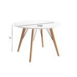 Söögilaud HELENA WHITE D100xH75cm, valge Söögilauad H02-200 Söögilauad