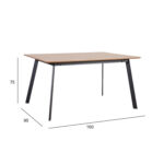 Söögilaud HELENA 160x90xH75cm, tamm Söögilauad HELENA
