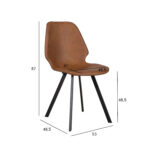 Tool HELENA 46,5x53xH87cm, helepruun Söögilauatoolid, taburetid, pingid HELENA